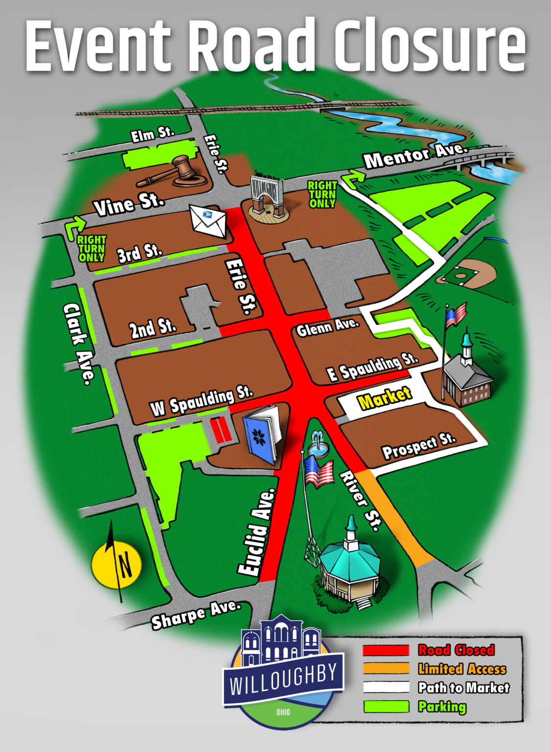 2026 Rib Burn Off City Of Willoughby Ohio Dtw Full Road Closure Map 1c 1126x1536 